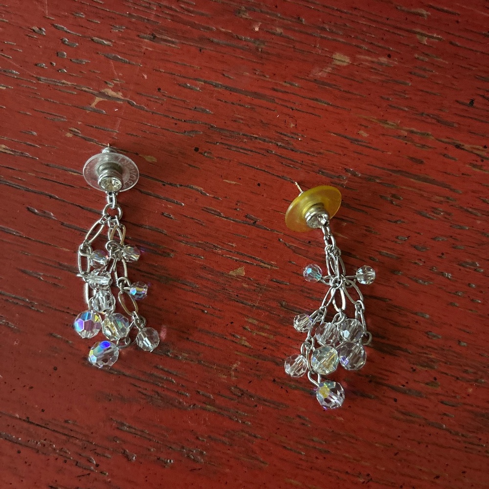 Swarovski crystal pierced ear rings